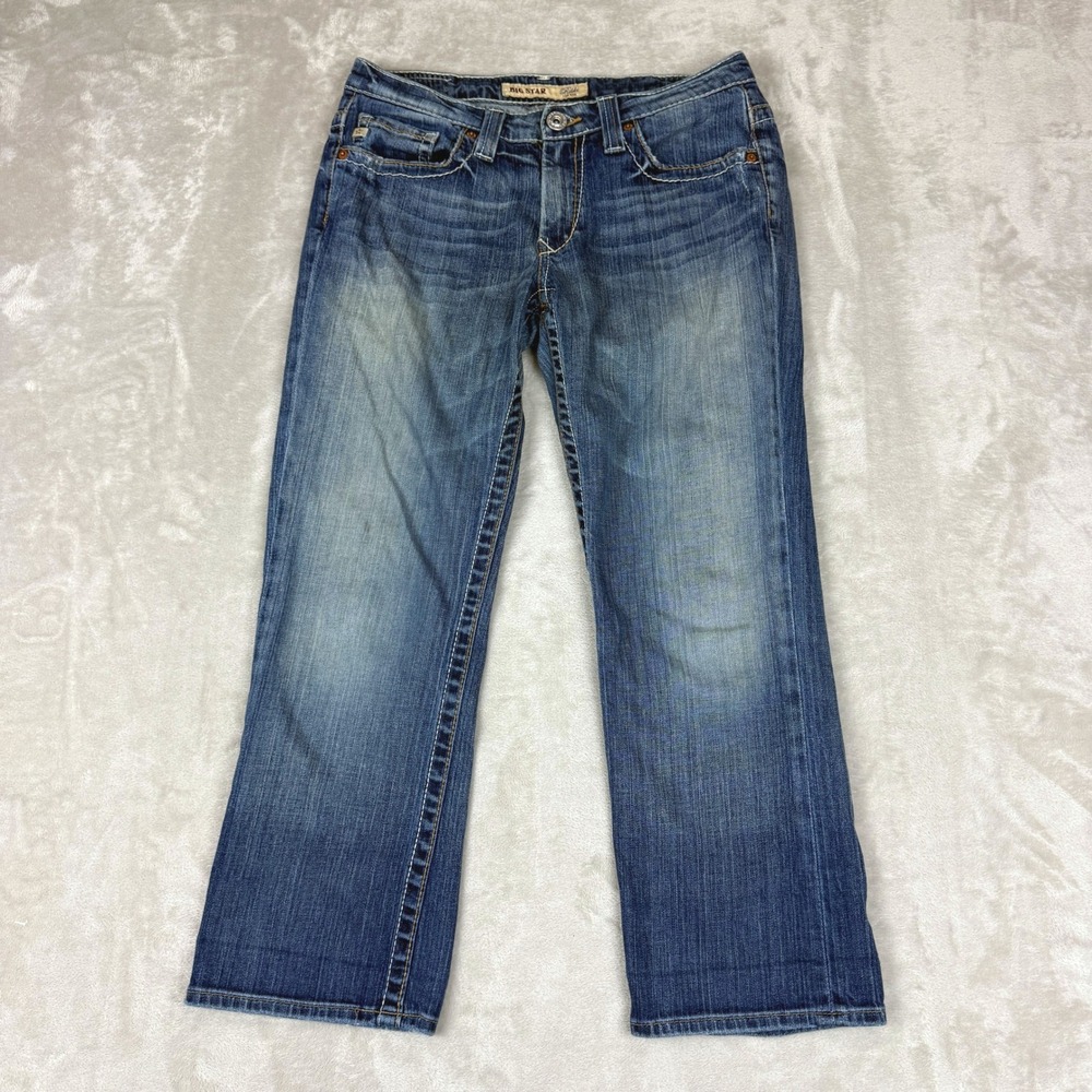 Big Star Jeans Women 29 (31.5x26) Rikki Low Rise Embellished Bootcut Denim